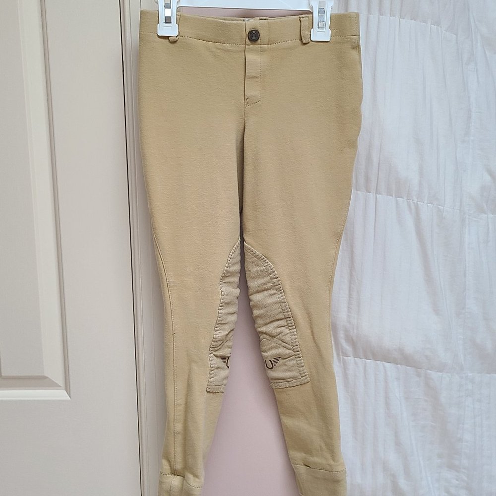Equestrian riding breeches.